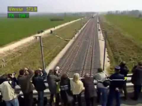 Biggest Sinkholes on Fastest Train 574 Km H   Watch The Top Left Speed