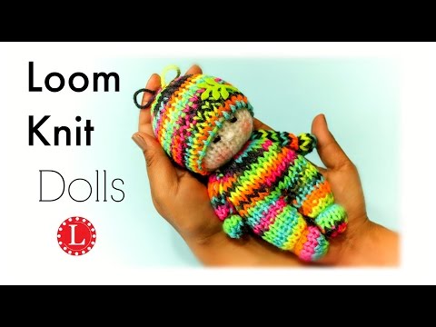 Video: Loom Knitting Dolls Pattern on Small Round Loom Knit Toys Projects L...