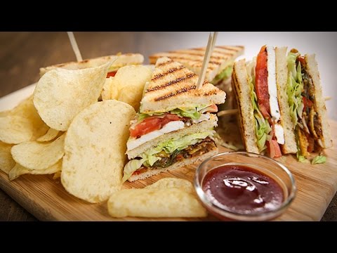 Veg Club Sandwich Recipe | Quick Breakfast / Tiffin / Snack Recipe | The Bombay Chef – Varun Inamdar