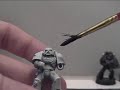 this video came about because i had a handful of pms requesting more information about how i create highlights on black templars and orks.  the number 1 way to kill a model is to paint the model with thick piant so that you lose the model's definition.

something i don't explain very well is that this initial step of applying watered down dark paint greatly helps by leaving black in the recessed shadowed areas while at the same time leaves a lighter color on the raised surfaces upon which highlights or other standard pain techniques can be used while still leaving definition on the model.

this is my first video on painting, if it is useful please let me know via comment or pm.  if it's not useful, let me know via pm.