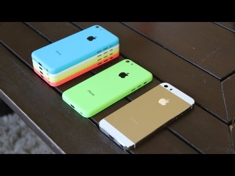 Gold iPhone 5S Review: Champagne Housing iPhone 5S vs iPhone 5C All Colors Hands-On