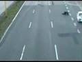 stupid car at highway and moto crash