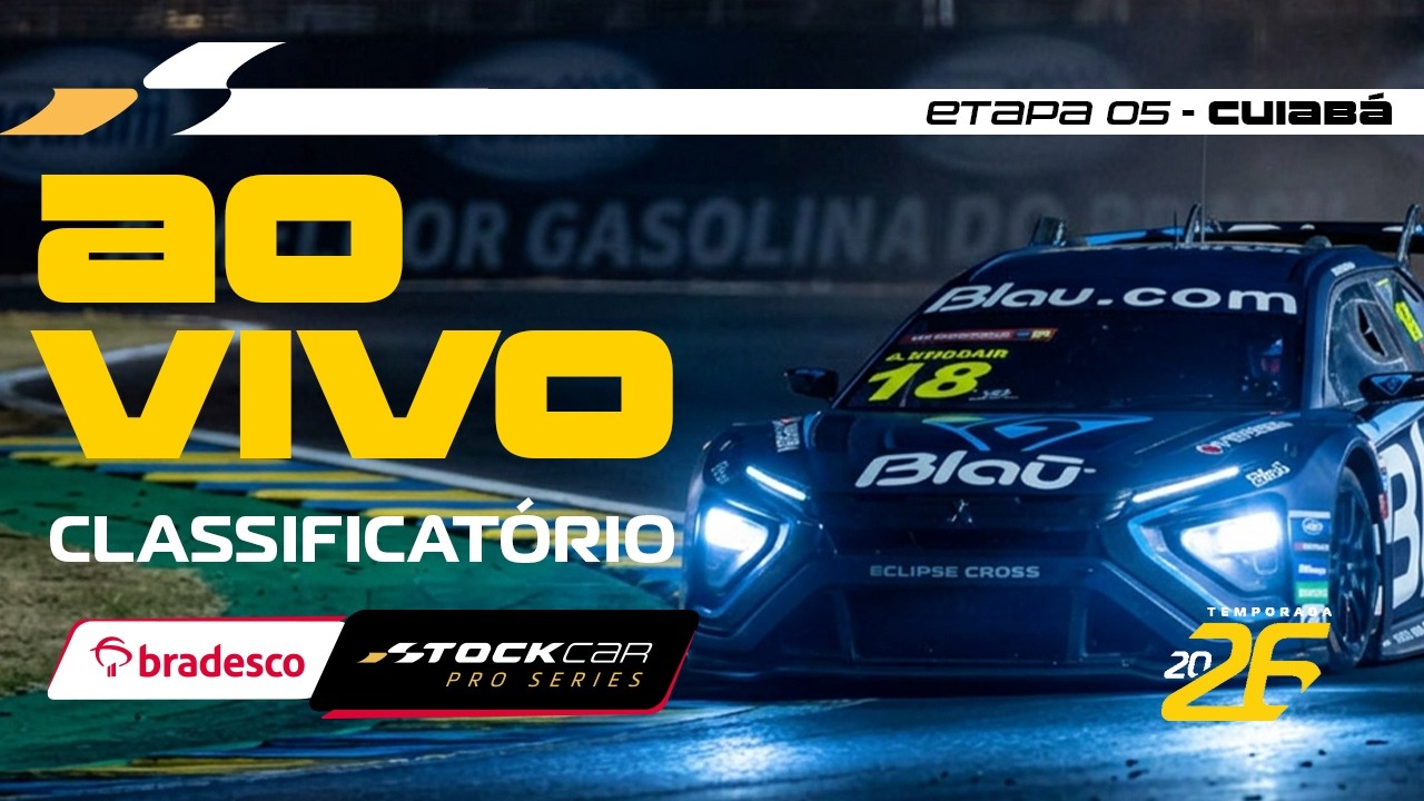 BRADESCO STOCK CAR 2026 AO VIVO | 5ª ETAPA - TREINO CLASSIFICATÓRIO | CUIABÁ, MT