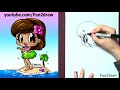 How to Draw Cartoon People – Chibi Hula Girl