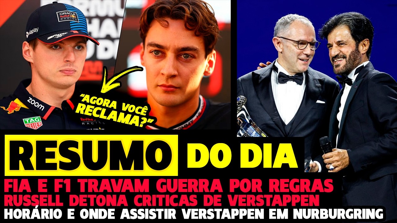 RUSSELL DETONA VERSTAPPEN, FIA E F1 EM PÉ DE GUERRA E ONDE ASSISTIR VERSTAPPEN | FÓRMULA 1