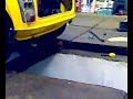 yellow vauxhall 16v mini popping flames
