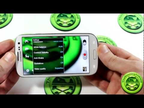 Samsung Galaxy S3/SIII Camera & Video Settings