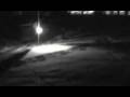 RC Plane With Halogen Flood Light at Night