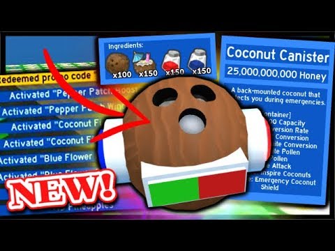 All New 3x Op Codes Coconut Canister Crafting Roblox Bee