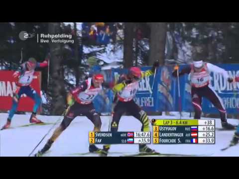 12.01.2014 Biathlon Ruhpolding Verfolgung Männer Winner Emil Hegle Svendsen