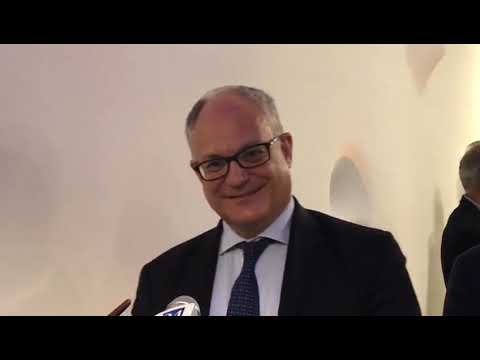 Il ministro all'Economia Gualtieri ad Arezzo