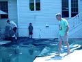 POOLCENTER.com - Swimming Pool Opening - Pulling the Cover