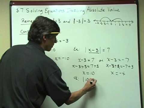 how to solve equations that involve absolute value