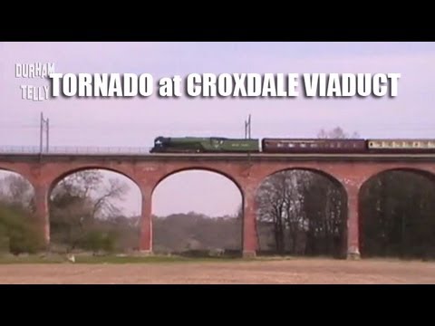 60163 Tornado A1 Pacific Locomotive - Croxdale Viaduct - Northeast Mainline