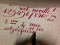 This is a true wet noodle - i.e. a pen with a flexible nib that opens under little force and is capable of producing beautiful script in which there is a variation of thickness. Some common types of behavior of flexible nibs are shown and discussed.
