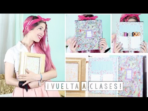 DECORAR CARPETA O CUADERNO ✩ tres ideas - Ann Look