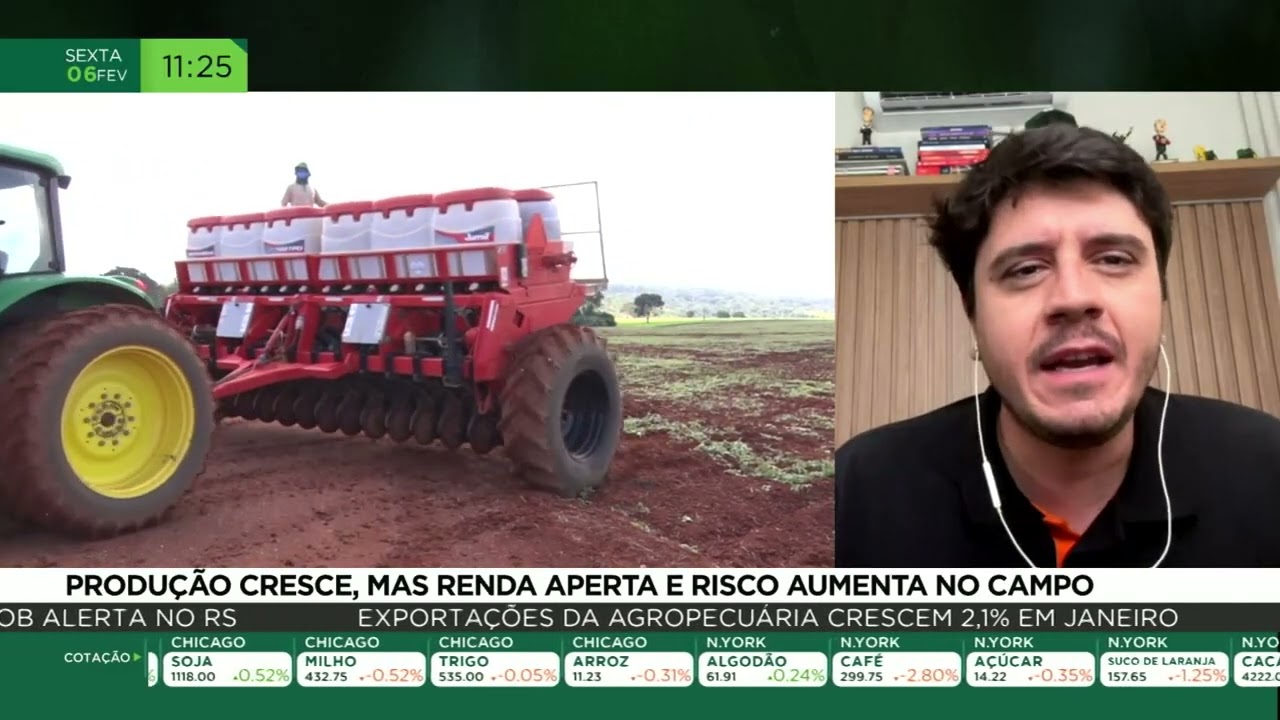 Produção cresce, mas renda aperta e risco aumenta no campo