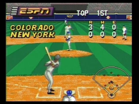 ESPN Baseball Tonight SNES Gameplay Super Nintendo
