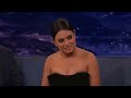 she's saying lovely, sweet things to her dad, but it just sounds like angry declarations of war.more conan @ http://teamcoco.com/video team coco is the offic...