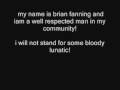 brian fanner calls lunatic motorcyclist