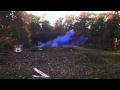 German 26.5mm Flare Pistol firing Blue Smoke at the range.