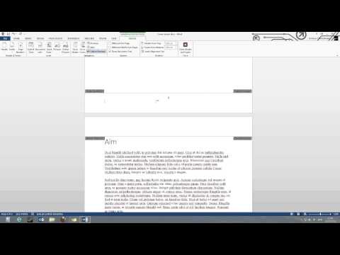 how to provide page numbers in word