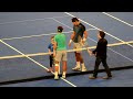 rafael nadal, ben stiller und juan martin spielen tennis.