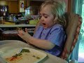 gracelynn sings to her green beans