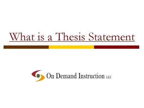 how to write thesis statement