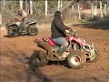 Yamaha 660 Grizzly Mudding  Pond Polaris Predator 500 donuts