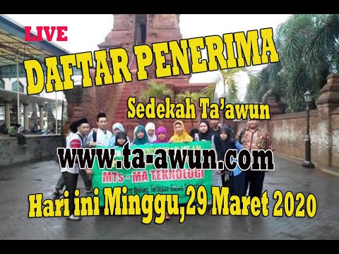 Daftar Penerima Sedekah Taawun AlIkhsan Hari ini