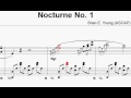 I uploaded a YouTube video -- Nocturne No. 1. Original Piano Composition with sheet music http://bit.ly/1bcbUN