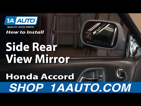 How To Install Replace Side Rear View Mirror Honda Accord 94-97 1AAuto.com