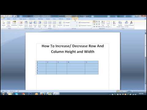 how to adjust row height in word