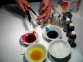 Silk painting - Flower, preparation Silk painting - Flower, preparation