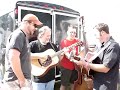 a little doobie brothers inbetween sets at the lexington bluegrass festival.  mountain heart members barry abernathy, josh shilling, and jason moore, featuring darryl pewit on guitar.
