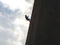 South Shields - Paul abseiling down The Grotto Liftshaft