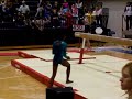 crazy jamacian girl doing the balance beam