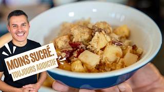 Le dessert réconfort parfait du moment (crumble pommes poires avoine moins sucré)