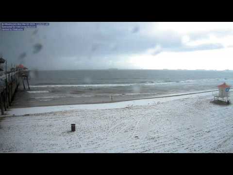 Hail Makes it Look Like its Snowing in the OC