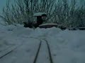 Train ride on LGB garden railway in winter
