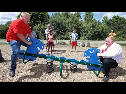 Photos of the Day - Rob Ford Rides a Teeter Totter