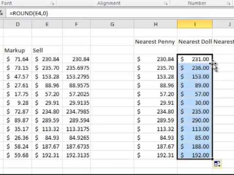 how to round off numbers in excel