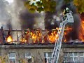 Duży pożar dachu Berlin