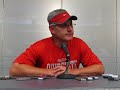 Part-1 Head Coach Jim Tressel following the Jersey Scrimmage Part-1 Head Coach Jim Tressel following the Jersey Scrimmage