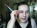 AVRIL LAVIGNE punk emo goth red make up inspired look