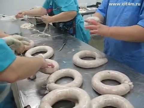 Видео: Фаршемешалка (фаршемес) ИПКС-019-150(Н) на производстве полукопченой колбасы.