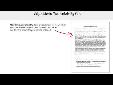 Overview of the Algorithmic Accountability Act – AWS Certified AI Practitioner (AIF-C01) Course