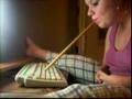 Arthrogryposis Handicapped Girl Typing With Drumstick!