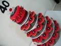 40th Ruby Red Cupcake Cake